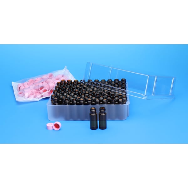 R.A.M. Vials/Screw Thread/Septa Closure Kit, Clr R.A.M. Vial, PK100
